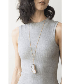 Golden Druzy Necklace - clearpathherbicide