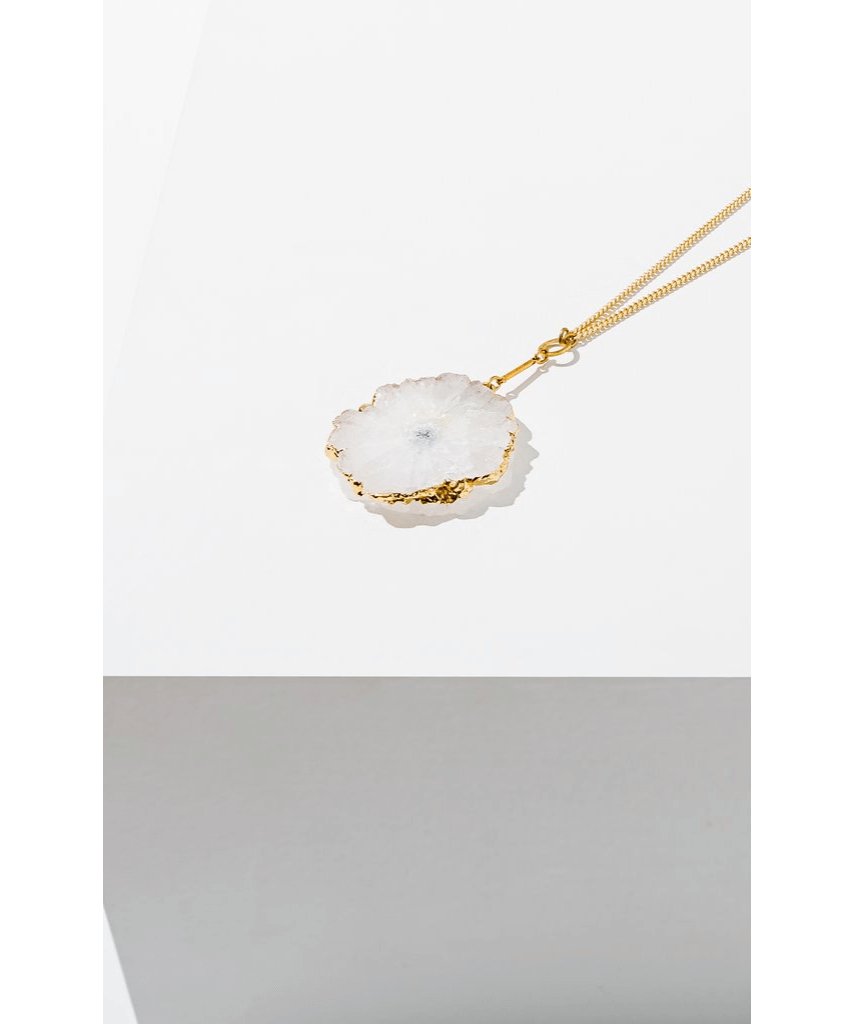 Golden Druzy Necklace - clearpathherbicide