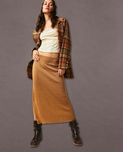 Golden Hour Midi Skirt Apple Pie - clearpathherbicide