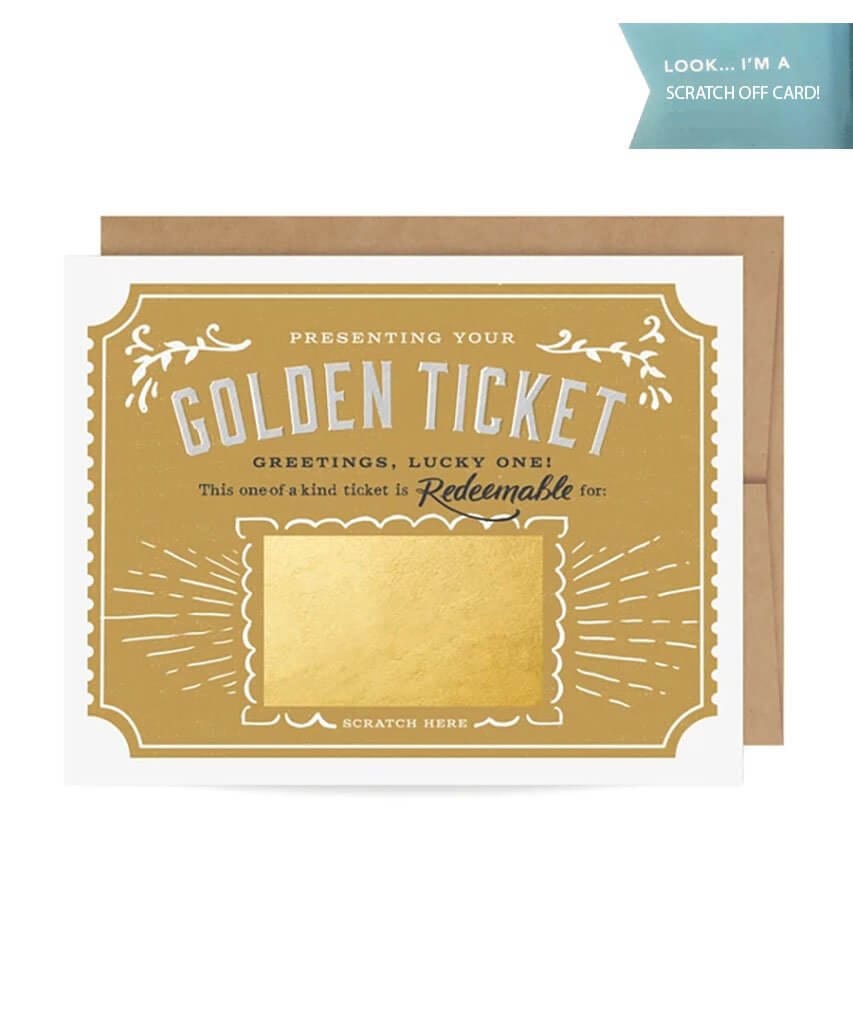 Golden Ticket Scratch Off Card - PINK ARROWS