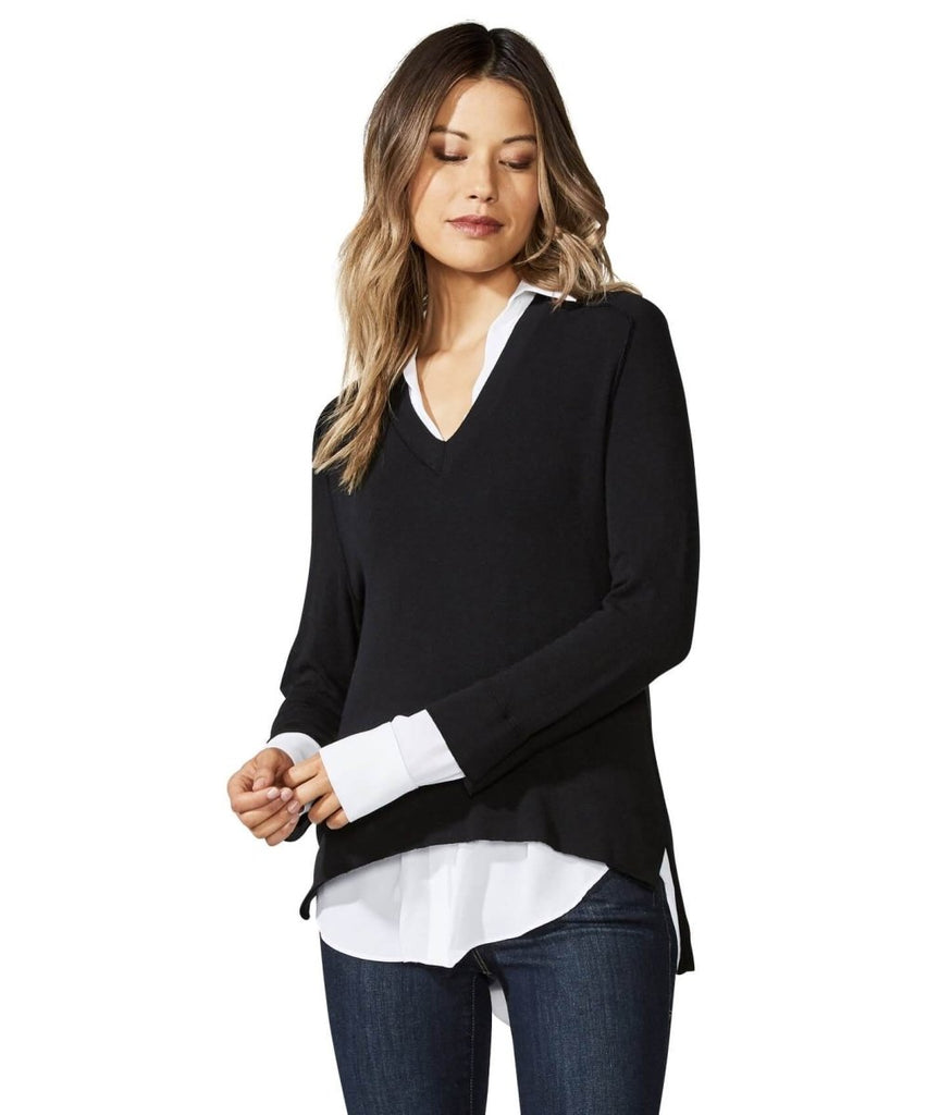 Grand Duke Sweater Top, Black - miamidrugpossession