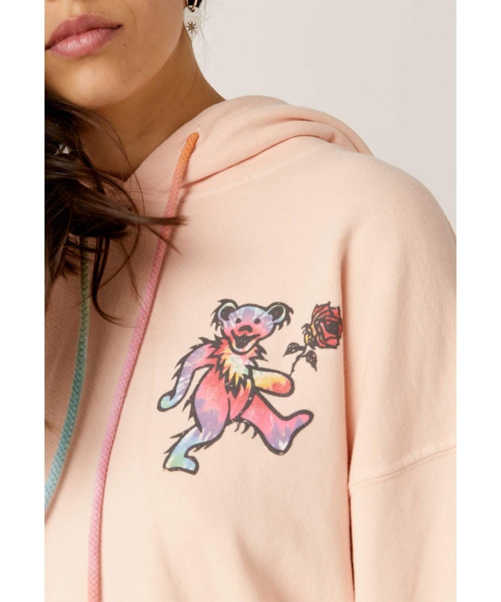 Grateful Dead Tie Dye Bear Hoodie - PINK ARROWS