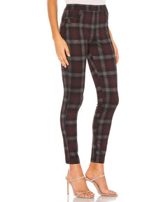 Grease Legging Burgundy Plaid - miamidrugpossession