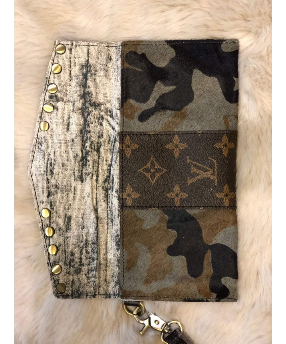 Green Camo LV Clutch - miamidrugpossession