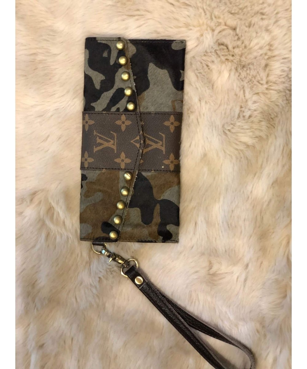 Green Camo LV Clutch - miamidrugpossession