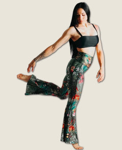 Green Thumb Printed Bell Bottoms - clearpathherbicide