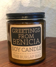 Greetings From Benicia Large Soy Candle - miamidrugpossession