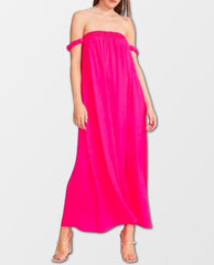 Guava Juice Pink Maxi Dress - PINK ARROWS