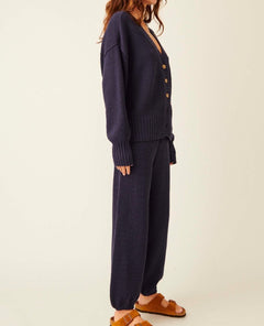 Hailee Cardi Sweater Set Peacoat Blue - miamidrugpossession