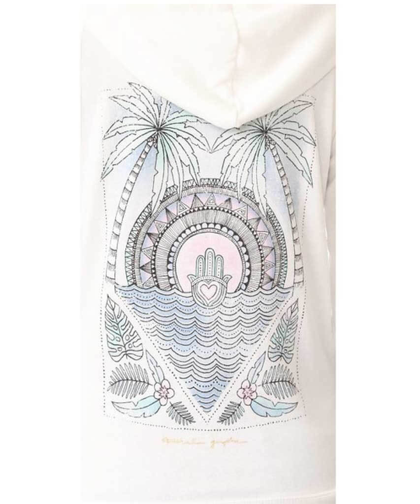 Hamsa Tropical Palm Zip Hoodie - clearpathherbicide