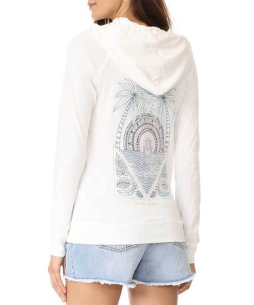 Hamsa Tropical Palm Zip Hoodie - clearpathherbicide