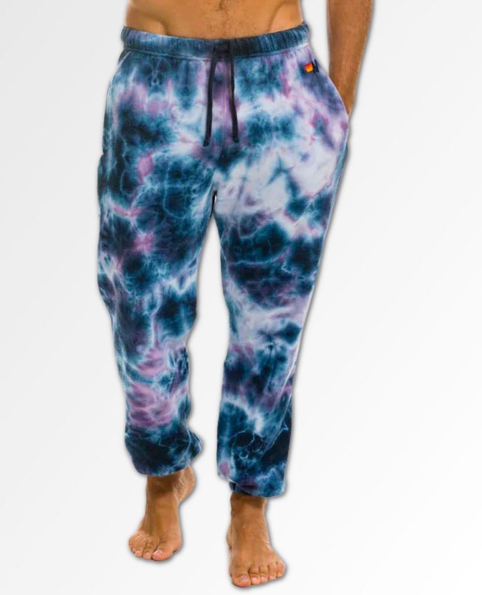 Hand Dyed Deep Purple Sweatpants Unisex (Pockets) - miamidrugpossession