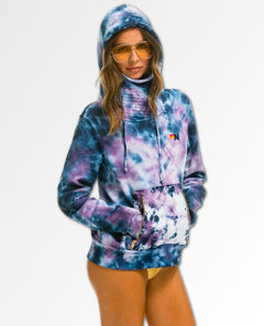 Hand Dyed Ninja Hoodie Deep Purple Unisex - miamidrugpossession