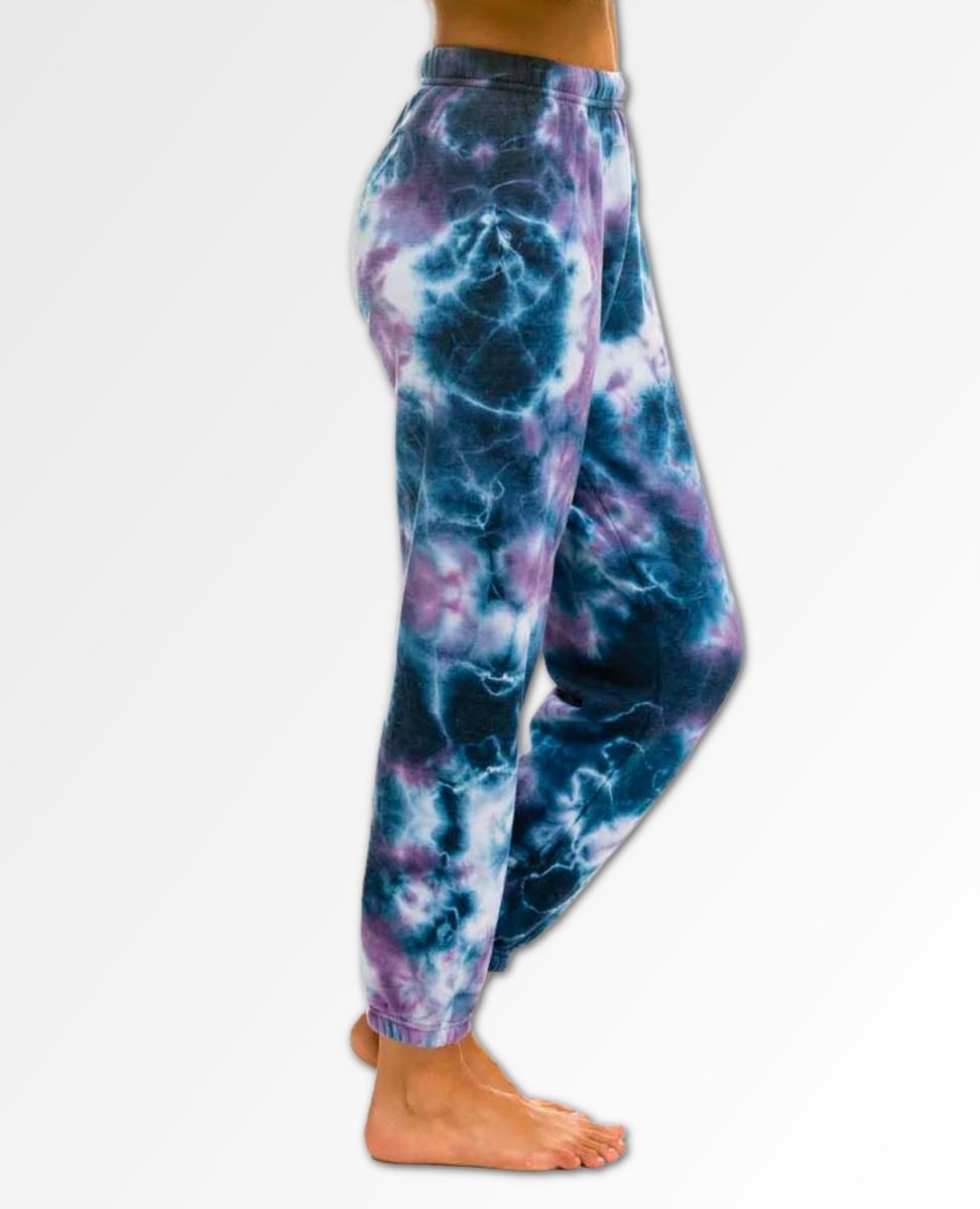 Hand Dyed Sweatpants Deep Purple Women - clearpathherbicide