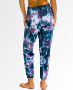 Hand Dyed Sweatpants Deep Purple Women - clearpathherbicide