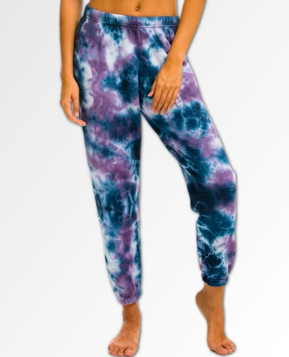 Hand Dyed Sweatpants Deep Purple Women - clearpathherbicide