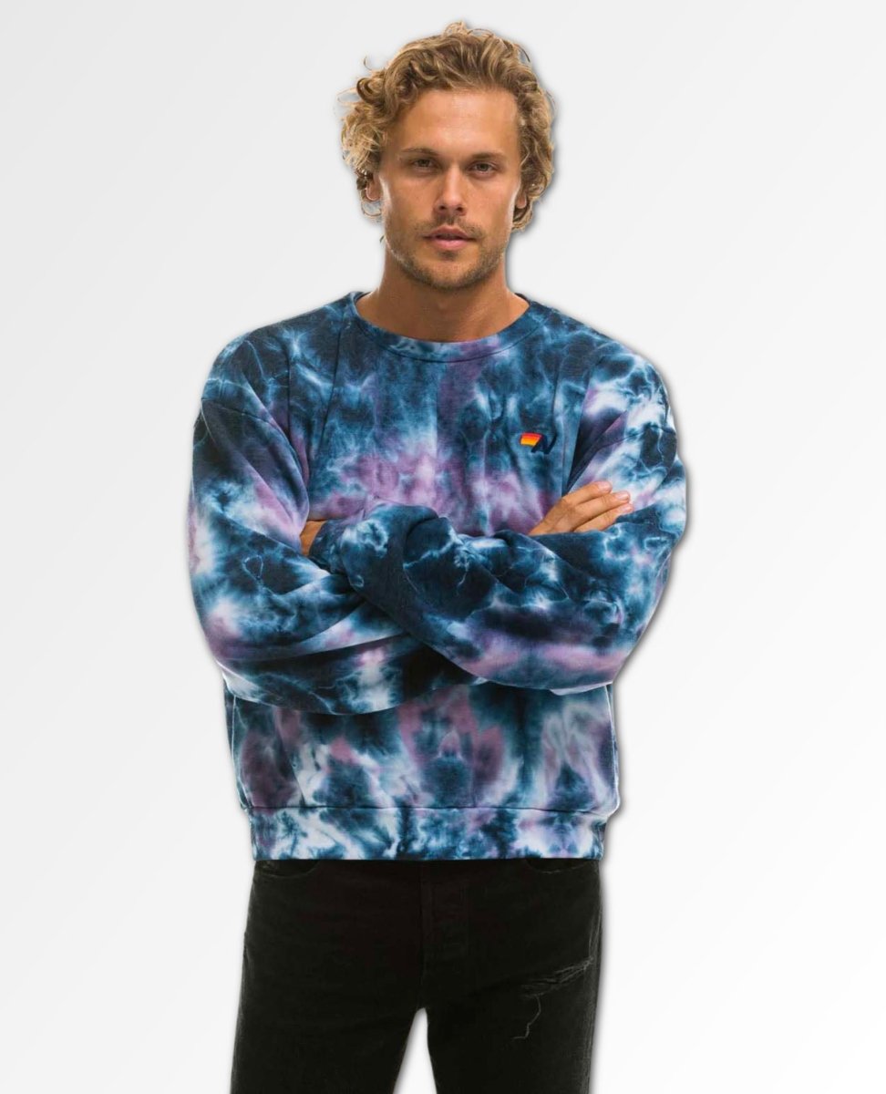 Hand Dyed Unisex Crew Deep Purple - miamidrugpossession