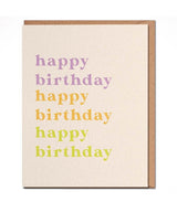 Happy Birthday Colorful Card - PINK ARROWS