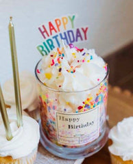 Happy Birthday Dessert Candle - PINK ARROWS