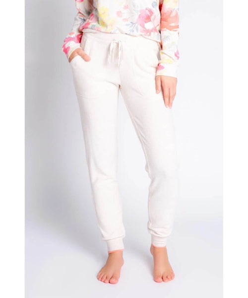 Happy Blooms Jogger Pant Oatmeal - clearpathherbicide