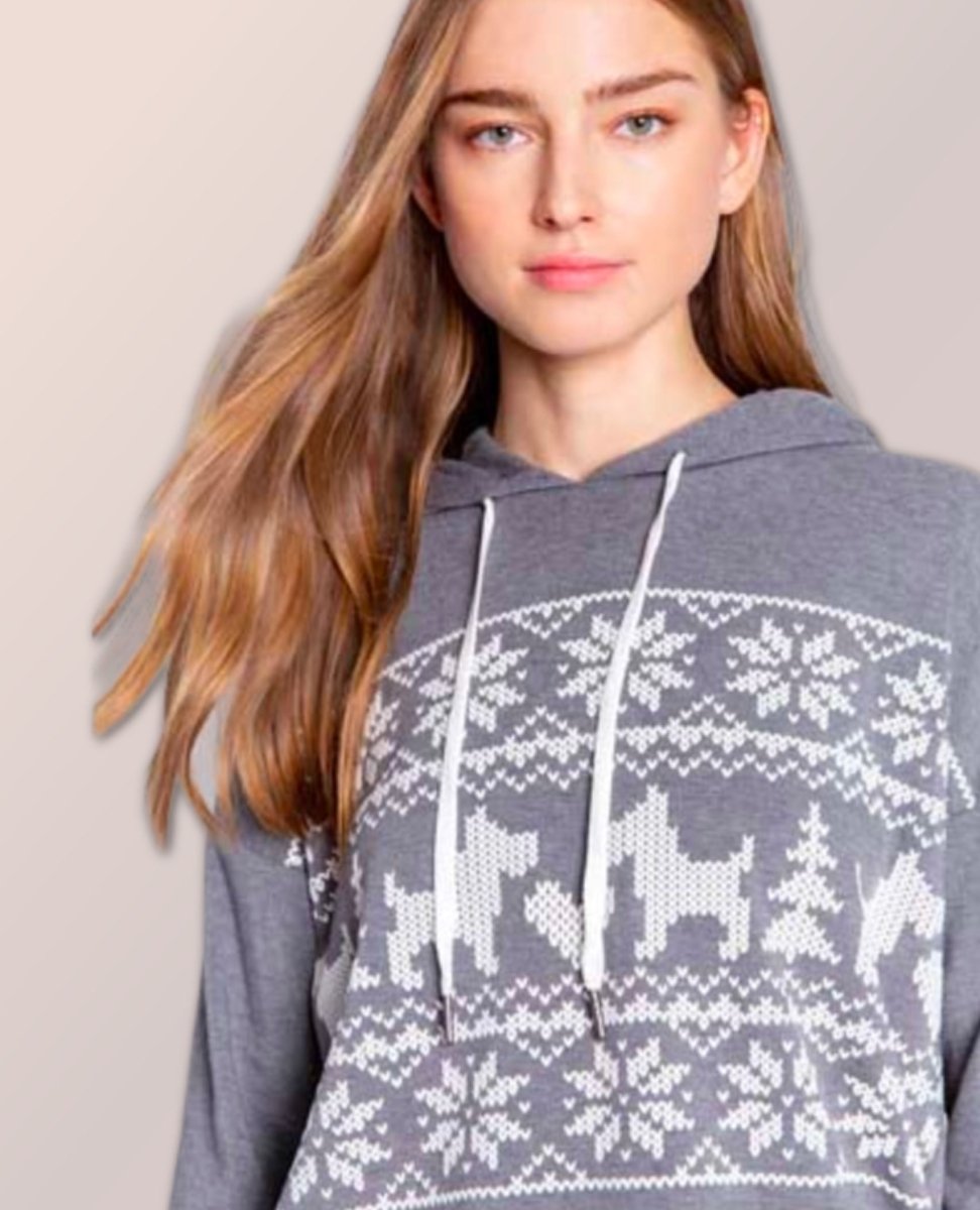 Happy Happy Joy Charcoal Hoodie - PINK ARROWS