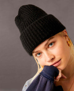 Harbor Marled Ribbed Beanie Black - clearpathherbicide