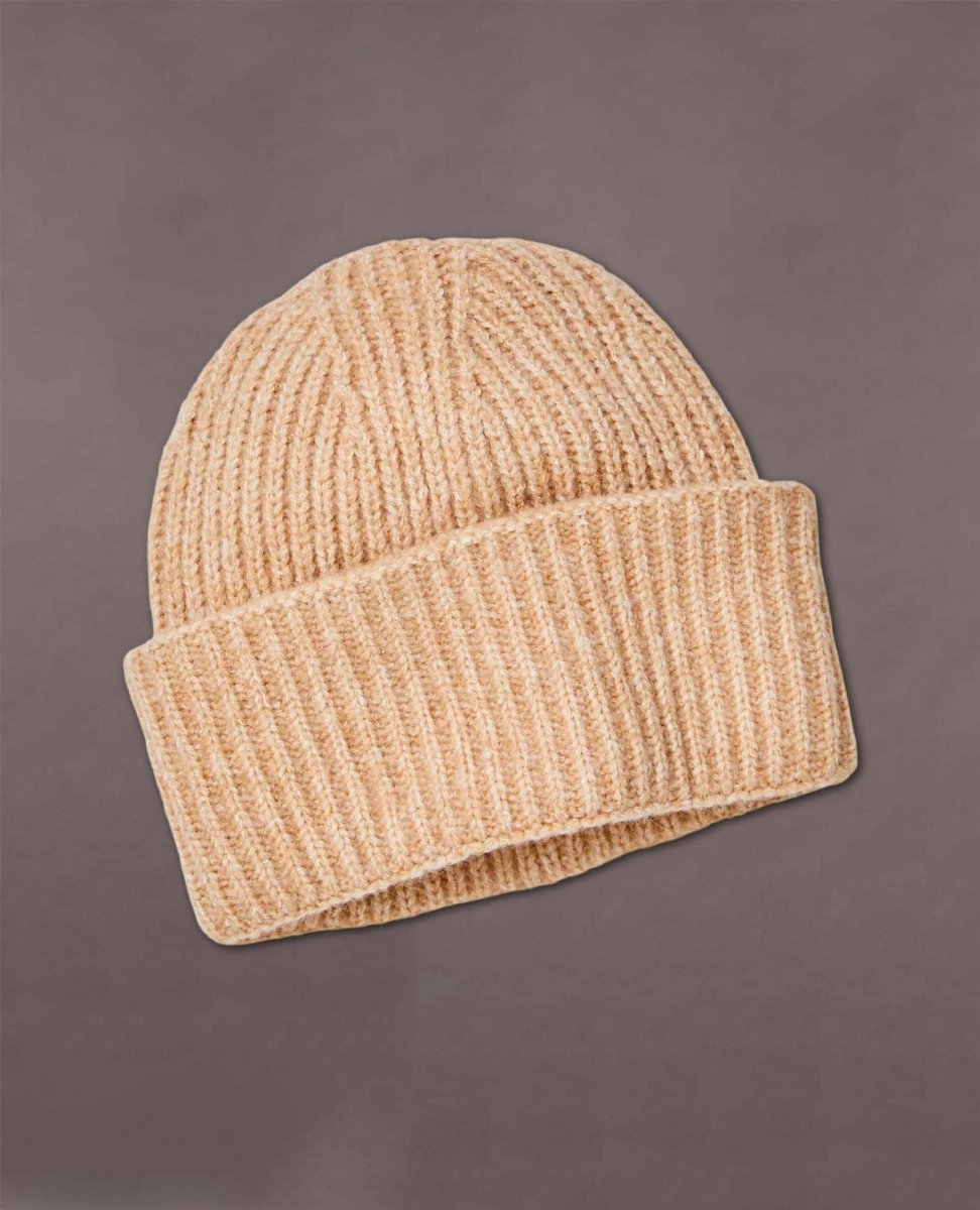 Harbor Marled Ribbed Beanie Camel - PINK ARROWS