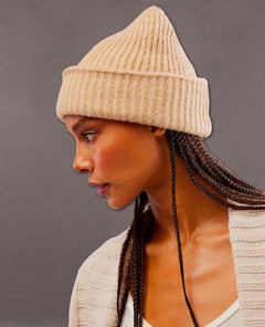 Harbor Marled Ribbed Beanie Camel - PINK ARROWS