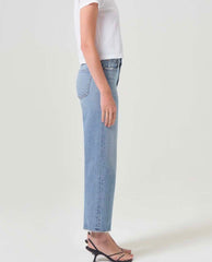 Harper Crop Denim Jeans in Hassle - PINK ARROWS