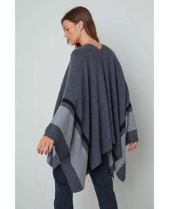 Harper Open Front Poncho Grey - clearpathherbicide