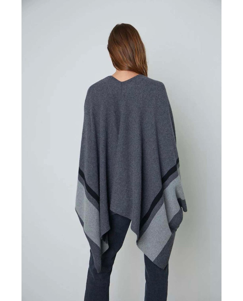 Harper Open Front Poncho Grey - clearpathherbicide