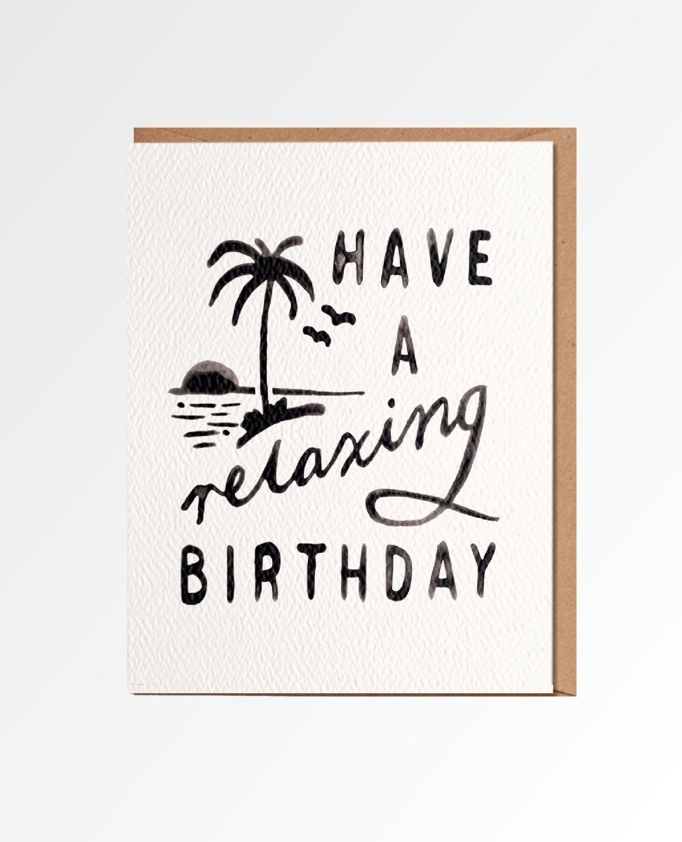 Have a Relaxing Birthday Card - PINK ARROWS