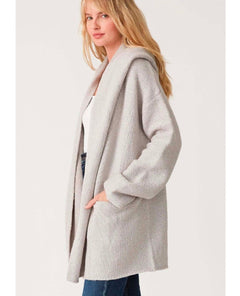 Haydon Sweater Coat Heather Grey - miamidrugpossession