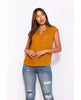 Hazel Smocked Top with Split V - Neck Gold - clearpathherbicide