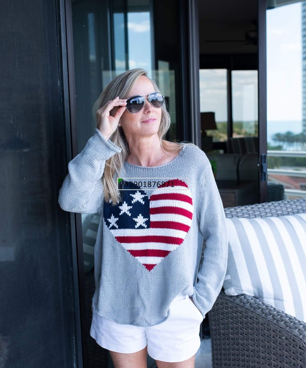 Heart Flag Crew Quayside Gray - miamidrugpossession