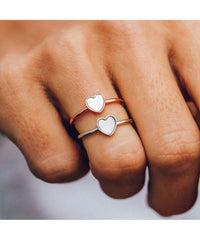 Heart of Pearl Ring Rose Gold - PINK ARROWS