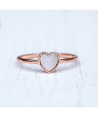 Heart of Pearl Ring Rose Gold - PINK ARROWS