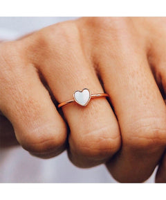 Heart of Pearl Ring Rose Gold - miamidrugpossession