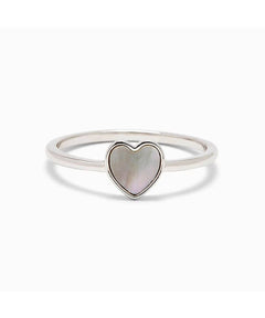 Heart of Pearl Ring Silver - miamidrugpossession