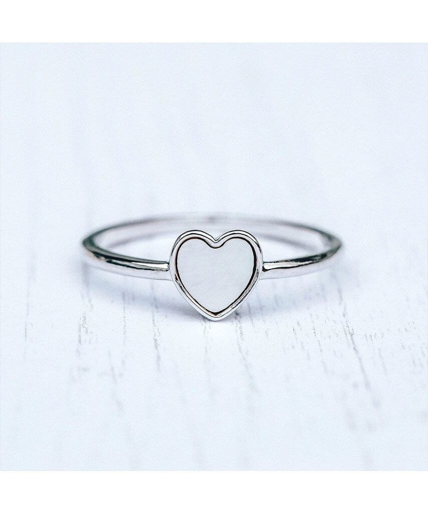 Heart of Pearl Ring Silver - PINK ARROWS