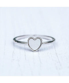 Heart of Pearl Ring Silver - PINK ARROWS