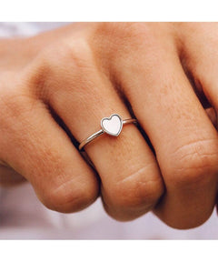 Heart of Pearl Ring Silver - PINK ARROWS