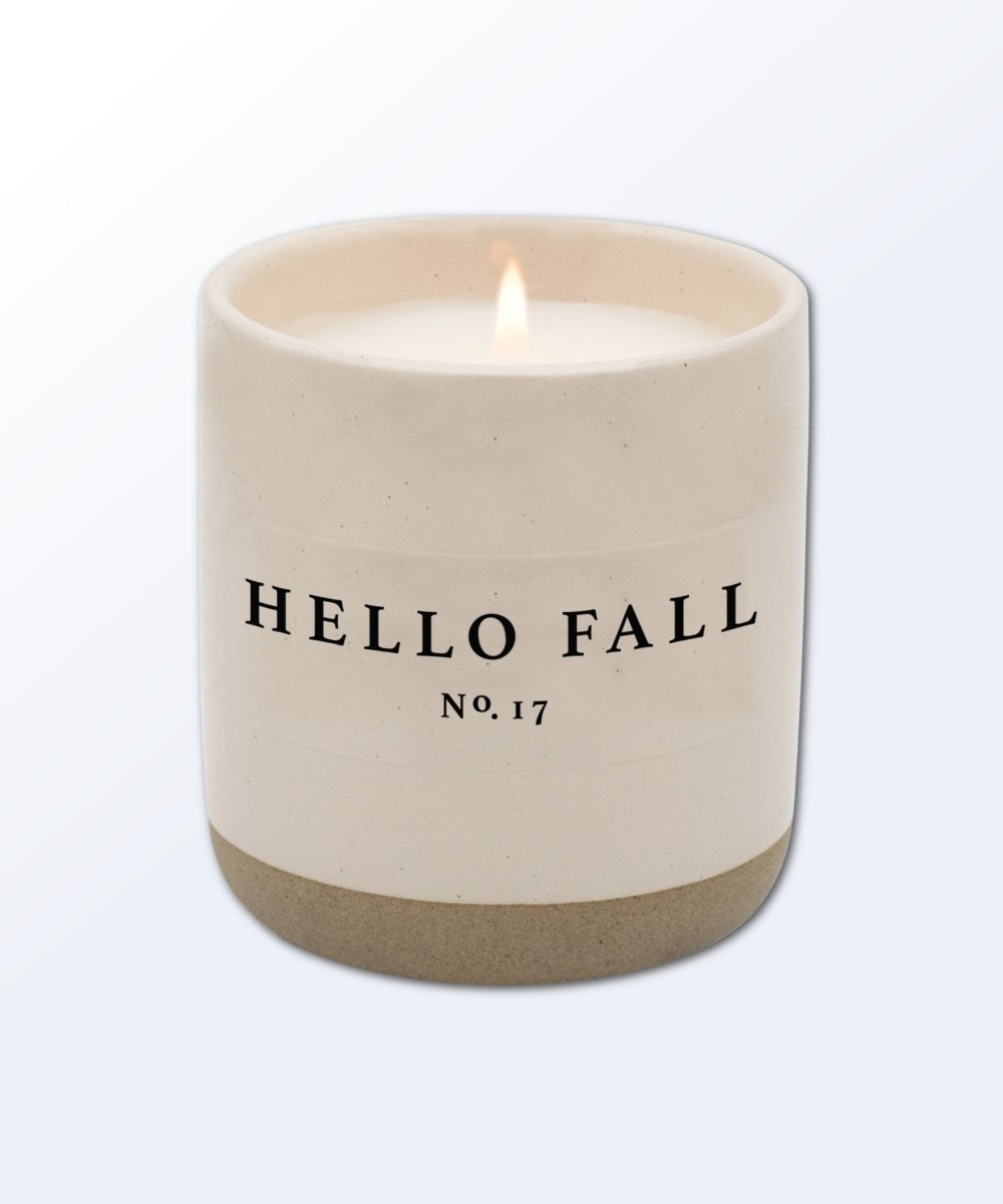 Hello Fall Soy Candle | Stoneware Candle Jar - miamidrugpossession