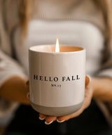 Hello Fall Soy Candle | Stoneware Candle Jar - clearpathherbicide