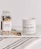 Hello Fall Soy Candle | White Jar Candle - PINK ARROWS