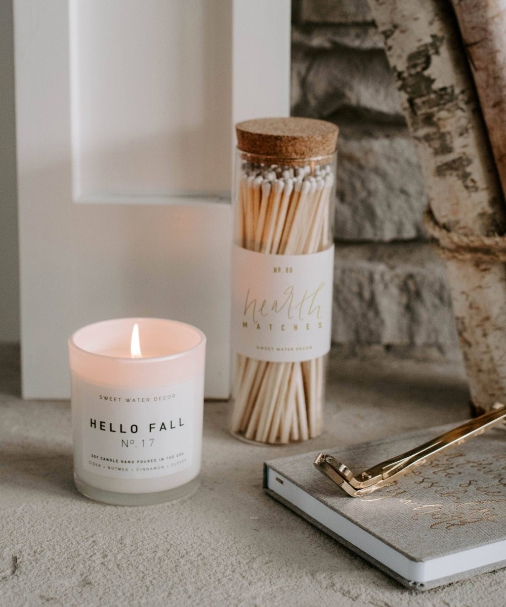 Hello Fall Soy Candle | White Jar Candle - miamidrugpossession