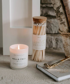 Hello Fall Soy Candle | White Jar Candle - clearpathherbicide