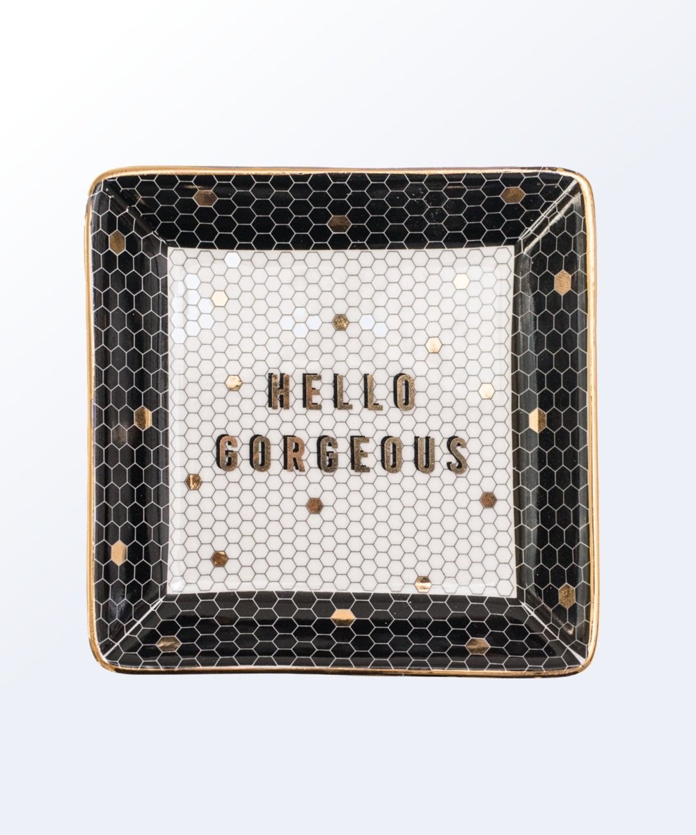 Hello Gorgeous Tile Jewelry Dish - miamidrugpossession