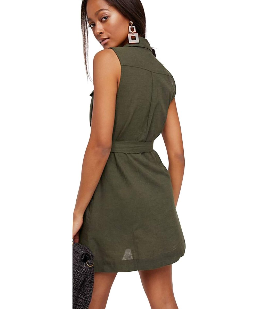 Hepburn Mini Dress, Olive - clearpathherbicide