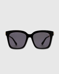 H.E.R. Bella Black With Gold Temples Grey Sunglasses - PINK ARROWS